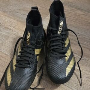 Men's Black and Gold Shoes